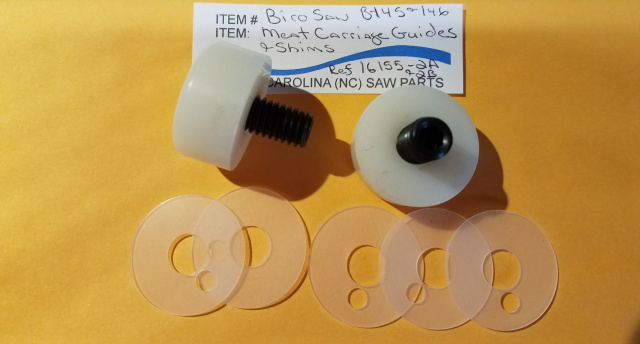 Meat Carriage Guide & Shims For Biro 3334 Saw Replaces 16155-2A & 16155-2B